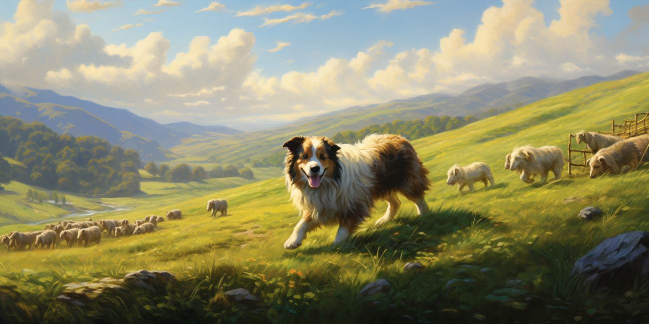 Pies do zaganiania owiec